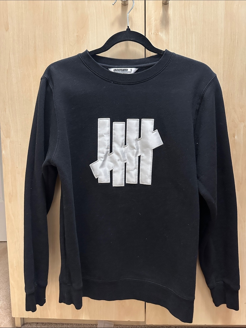 Undefeated Black Crewneck with White Tally Logo